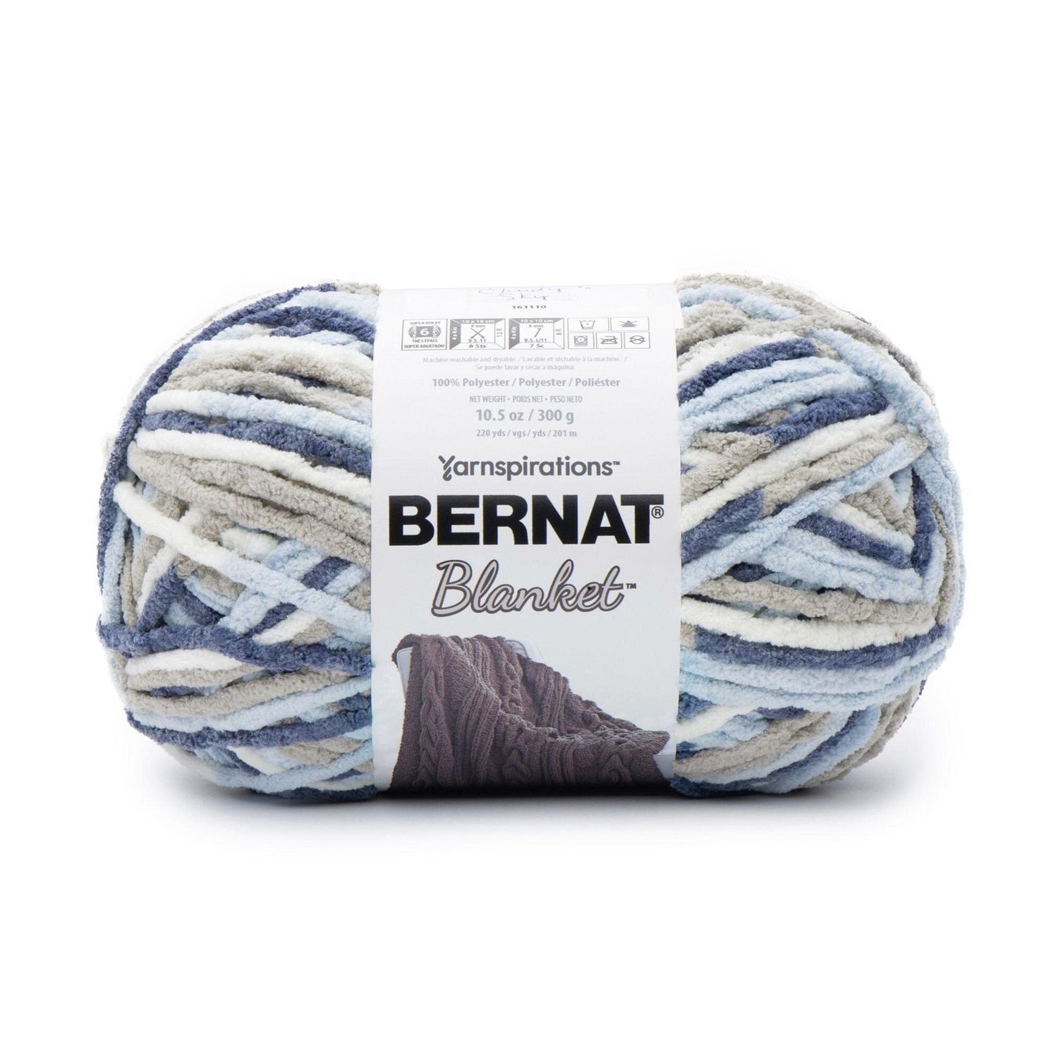 Bernat Blanket Big Ball Yarn-Cloudy Sky