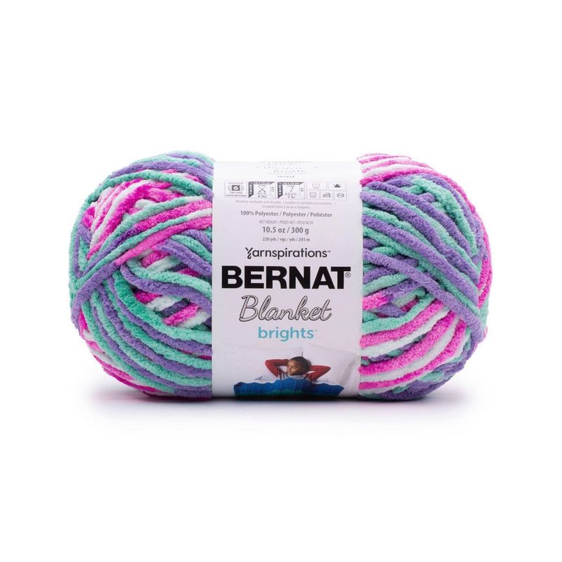 Bernat Blanket Brights Big Ball Yarn-Unicorn Bright