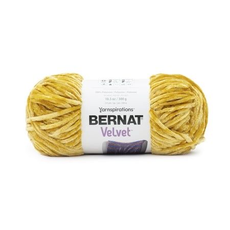 Bernat® Velvet™ #5 Bulky Polyester Yarn Golden moss 10.5oz/300g 315 Yards