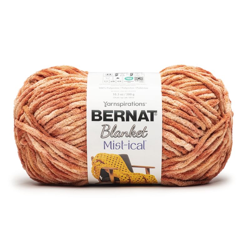 Bernat Blanket Mist-Ical #6 Super Bulky Polyester Yarn, 10.5oz/300g 220 Yards 10.5oz/300g
