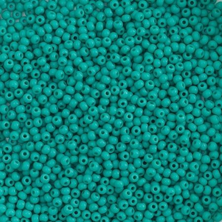 John Bead Czech Glass Seed Beads - Turquoise 10/0 22 g vial