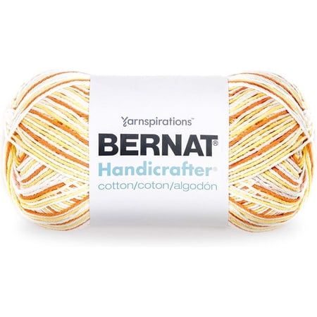 bernat handicrafter cotton yarn gauge 4 medium worsted creamsicle