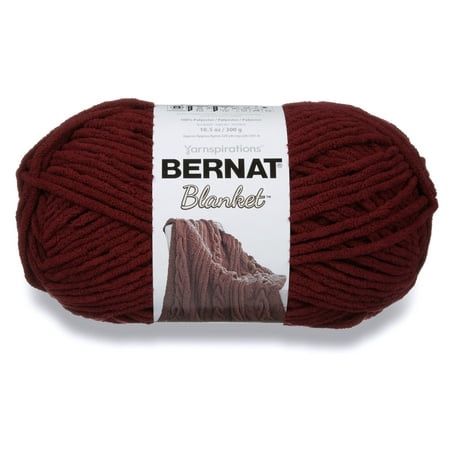 Bernat Blanket 6 Super Bulky Polyester Yarn Purple Plum 10.5oz/300g 220 Yards
