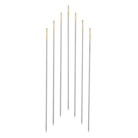 John Bead Beading Needles - Gold Eye Size 10 Needles Set of 7