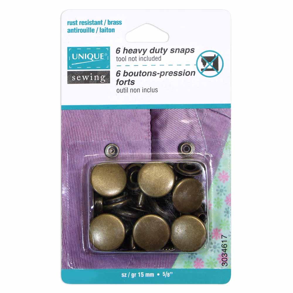 Unique Heavy Duty Snaps - Brass