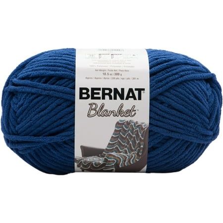 Bernat Blanket Coastal Collection 6 Super Bulky Polyester Yarn Lapis 10.5oz/300g 220 Yards