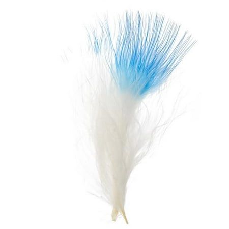 Marabou Feathers 4-6 6g White with Turquoise Tip