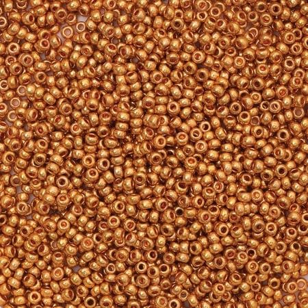 John Bead Czech Glass Seed Beads - Gold 10/0 22 g vial