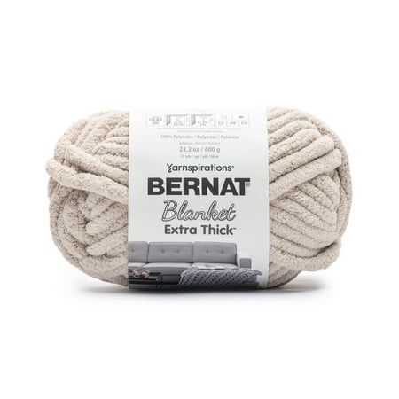 Bernat® Blanket Extra Thick™ #7 Jumbo Polyester Yarn Oatmeal 21.2oz/600g 72 Yards