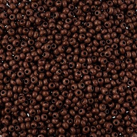Czech Glass Seed Beads 10/0 Terra Intensive Dark Brown - 22Gram Vial of DIY Jewelry Making Beads Preciosa (Jablonex)