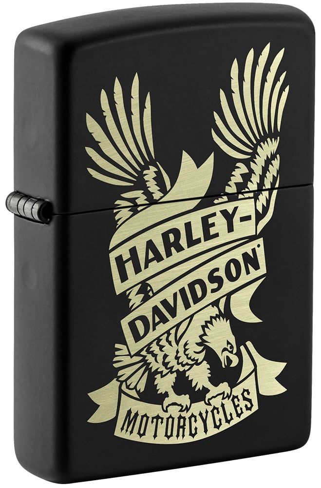 ZIP-49826 2024 Zippo Harley Davidson Lighter&amp;#44; Black Matte