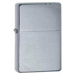 Zippo Vintage Brushed Chrome with Slashes Pocket Lighter
