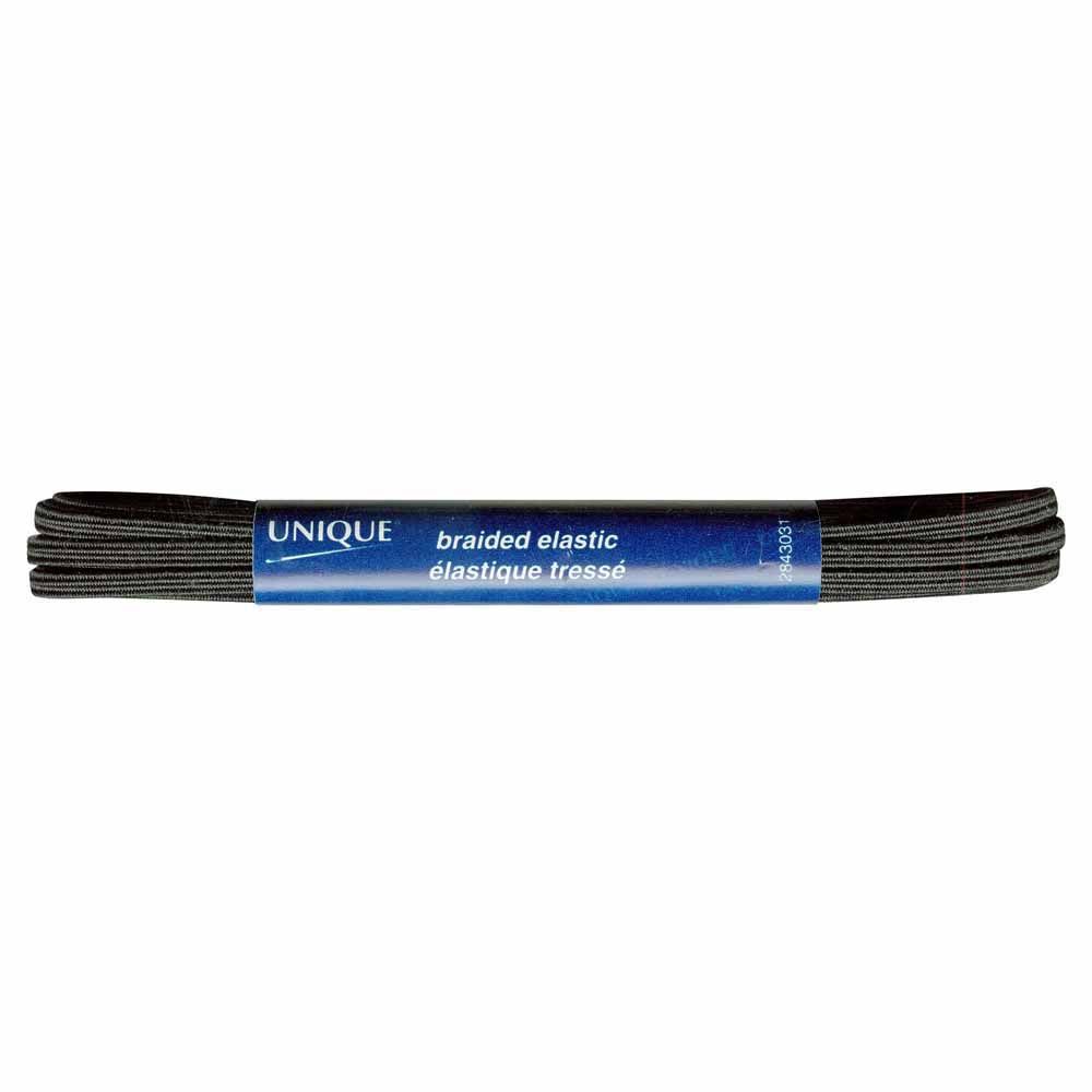 Unique 1/8" Black Braided Elastic - 3.7m