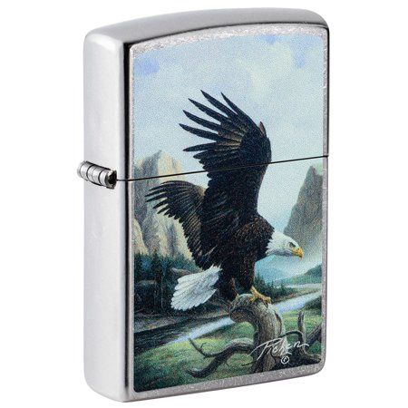 Zippo Linda Picken Eagle Design Street Chrome Pocket Lighter