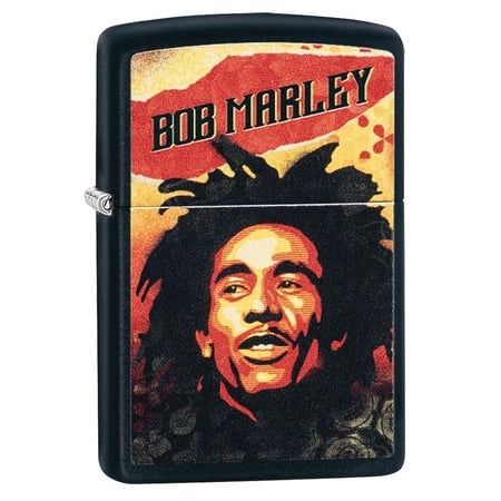 Zippo Bob Marley Illustration Black Matte Pocket Lighter