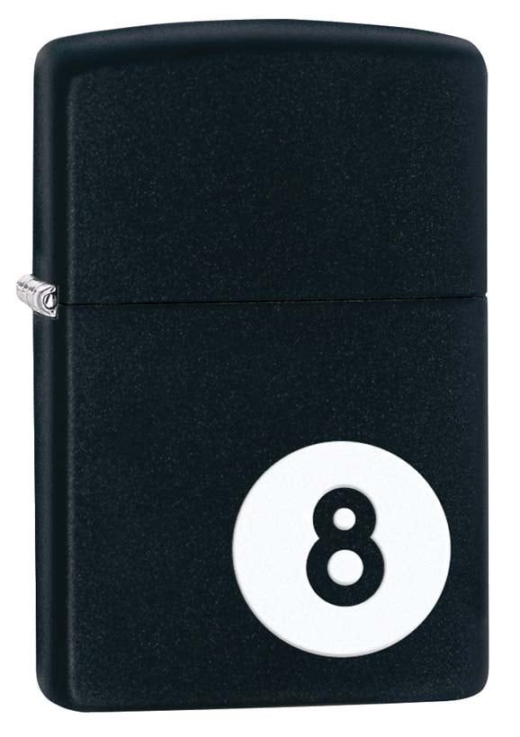 Zippo Eight Ball Black Matte Pocket Lighter
