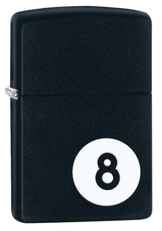 Zippo Eight Ball Black Matte Pocket Lighter