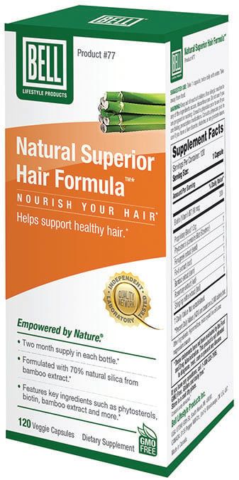 Natural Superior Hair Formula 120 Veggie Capsules Bell Lifestyle