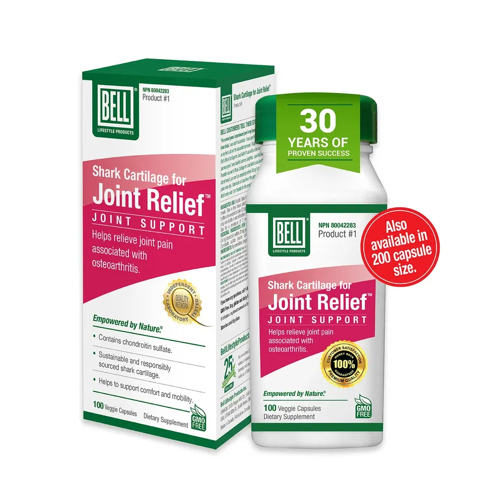 Bell Lifestyle Shark Cartilage For Joint Relief - 200 Capsules