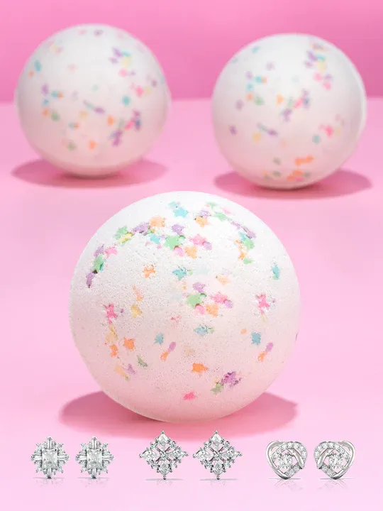Charmed Aroma Bath Bomb - Vanilla Bean Earring Collection