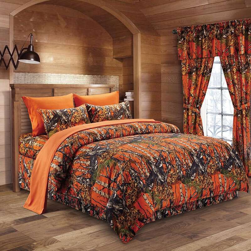 The Huntsman Orange Camo Sheet Set - King