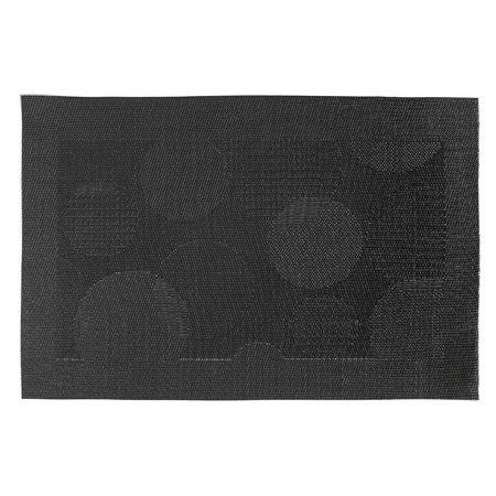 IH Casa Decor Vinyl Placemat (Bubbles) (Black) - Set of 12
