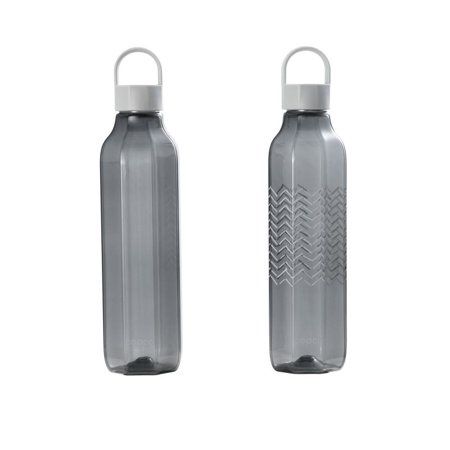 Copco 24-ounce Single Wall Tritan Octagon Bottle,Gray, 2 pack