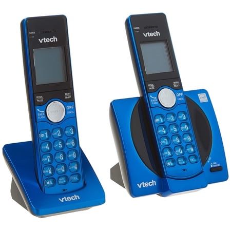 VTech CS6919-25 Dect_6.0 2 Handset Landline Telephone Metallic Blue