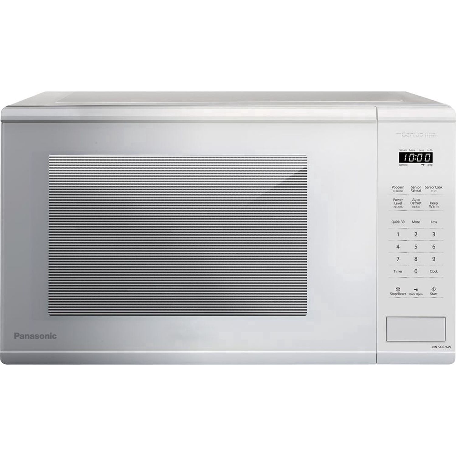 Panasonic Nnsg676wc Mid Size Genius 1100 W Microwave Oven, 7 Auto Cook Menus, Child Lock, 1.3 Cu. Ft, White