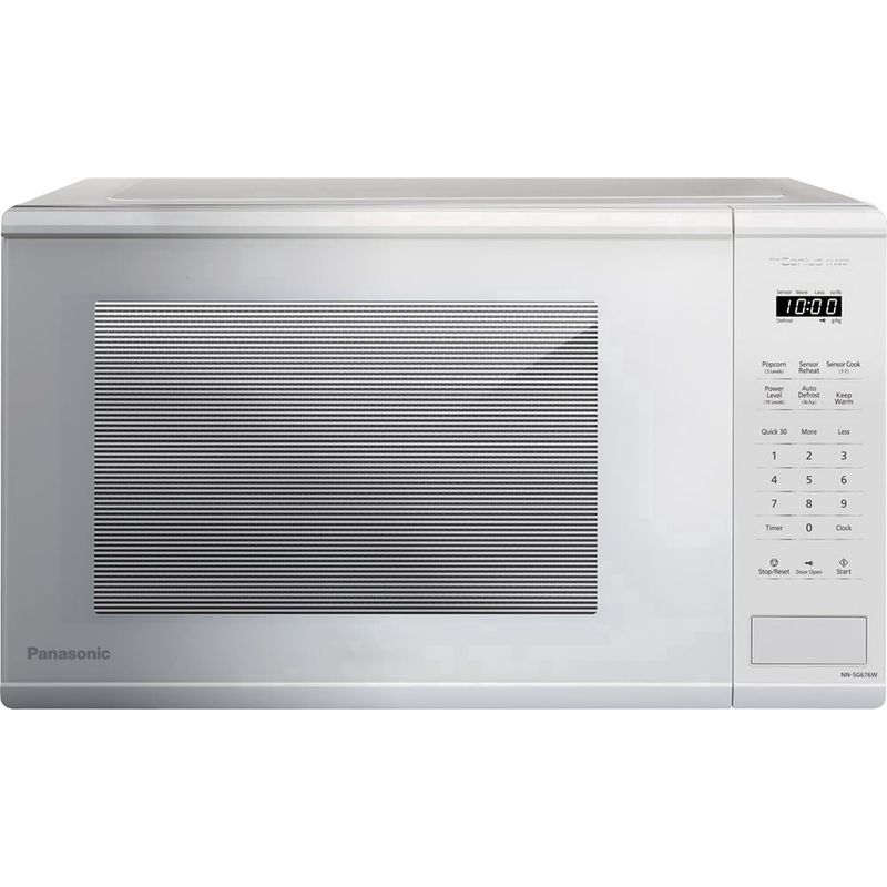 Panasonic Nnsg676wc Mid Size Genius 1100 W Microwave Oven, 7 Auto Cook Menus, Child Lock, 1.3 Cu. Ft, White