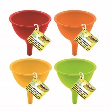 4 Pack Silicone Flexible Funnel Set