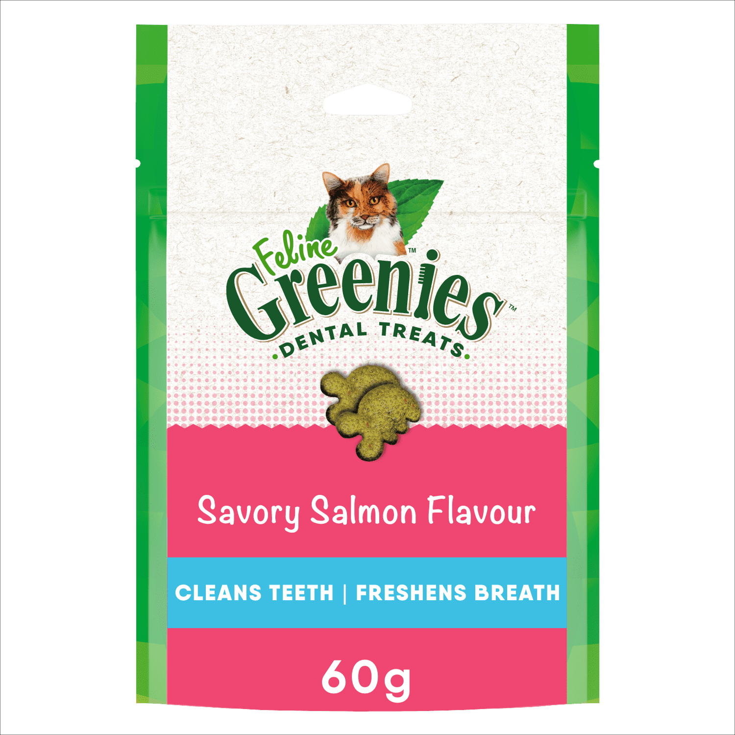 Feline Greenies Savoury Salmon Natural Dental Cat Treats Single Serve
