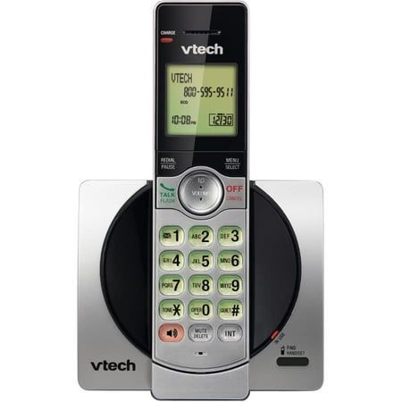 VTech DECT 6.0 Single Handset Cordless Phone with CID Backlit Keypad and Screen Full Duplex Handset Speakerphone and Call Block Silver/Black - CS6919