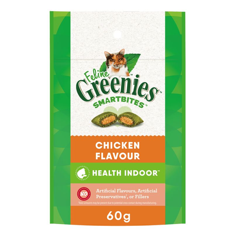Feline Greenies Smartbites Cat Treats Healthy Indoor Natural Dental Care Chicken Flavour Value Pack