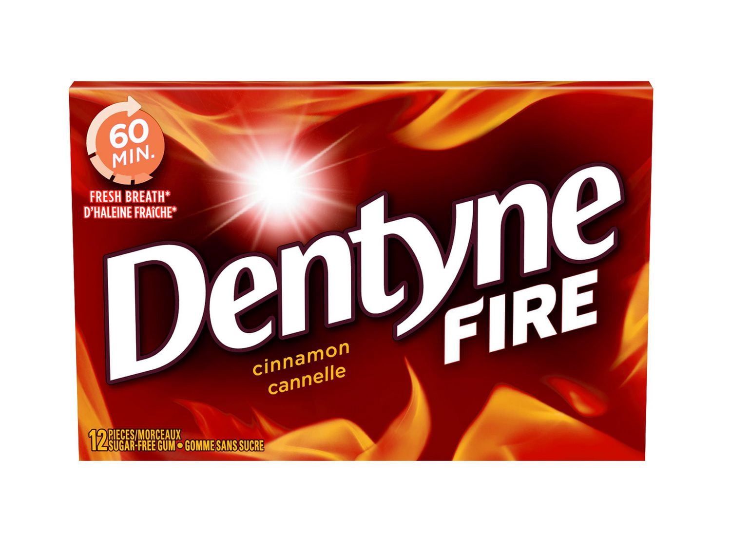 Dentyne Fire, Cinnamon Sugar-Free Gum Pack, 12 Pieces