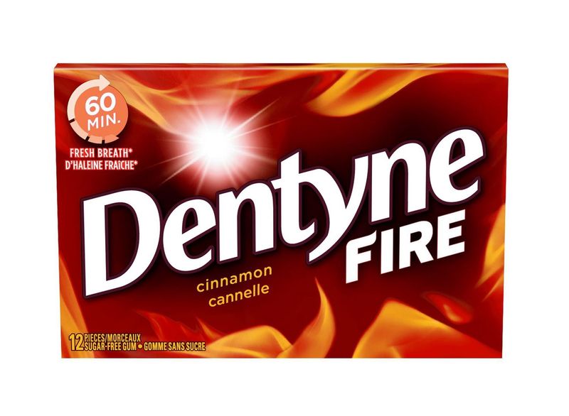 Dentyne Fire, Cinnamon Sugar-Free Gum Pack, 12 Pieces
