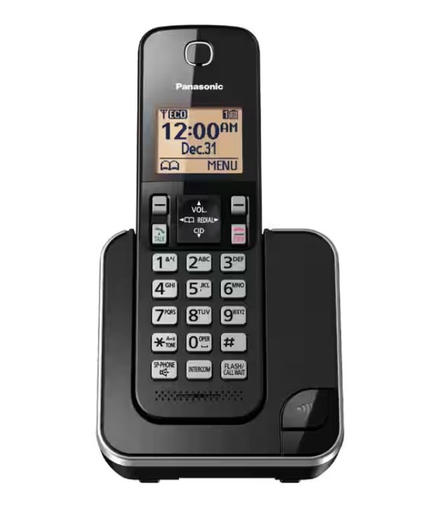 Panasonic Cordless Phone System - 1 Handset Black
