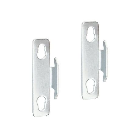 Kenney Steel Adjustable Curtain Rod Mounting Brackets Set of 2 Silver