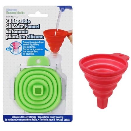 83466 - FUNNEL COLLAPSIBLE SILICONE 7.5IN ASSORTED COLORS