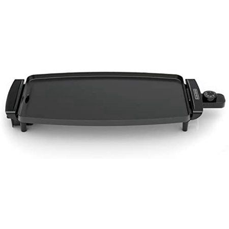 Electric Griddle with Removable Temperature Probe Indoor Grill Pancake Griddle Black