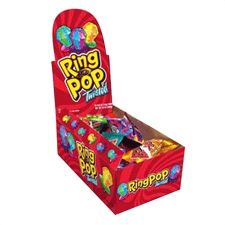 Topps Ring Pop Twisted Fruit Pop Candy - 24 Pieces/Pack