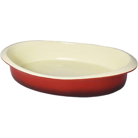 Le Regalo Bakeware Stoneware Freezer and Dishwasher Safe Oval Red Baking Dish Size: 12 x 7.25 x 2.25