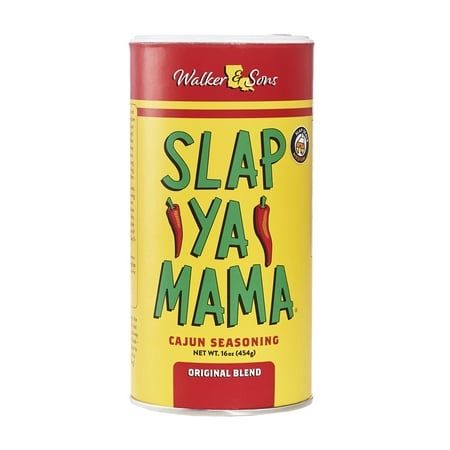 Slap Ya Mama Cajun Seasoning by Walker &amp; Sons Original Blend 16 oz Canister – Certified Cajun Gluten Free No MSG