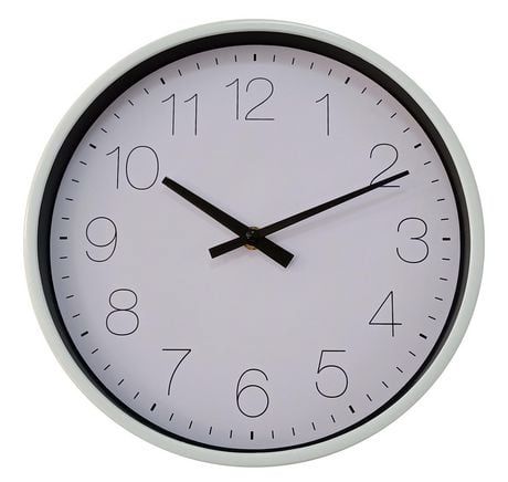 Homeaccent White Dial Plastic Clock 10" White 10 In