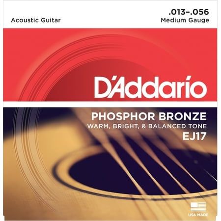 D'Addario Phosphor Bronze Acoustic Guitar Strings - Medium
