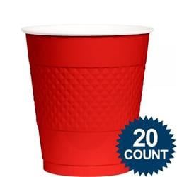 261115 12 oz Plastic Cups&amp;#44; Red - 20 Count