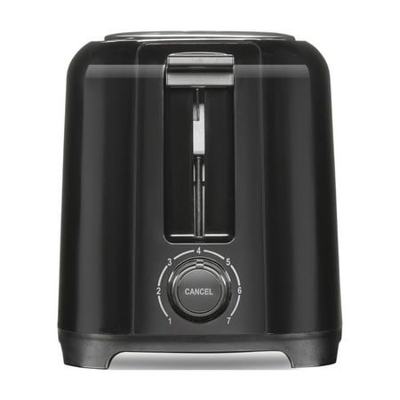 Proctor Silex 2-Slice Toaster with Extra-Wide Slots Toast Boost and Removable Crumb Tray Black