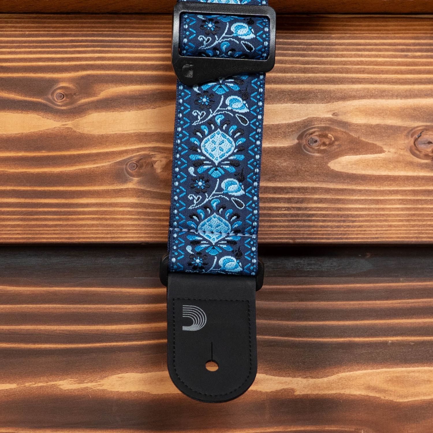D'Addario Woven Strap - Blue Plaid