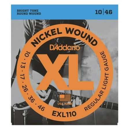 D Addario EXL110 Nickel Wound Electric Guitar Strings Regular Light 10-46