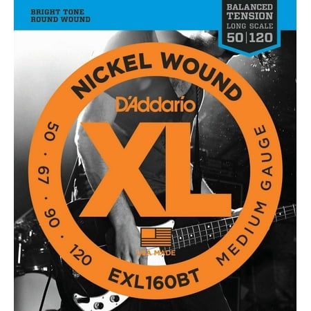 D Addario EXL160BT Nickel Wound Bass Guitar Strings Balanced Tension Medium 50-120 Long Scale